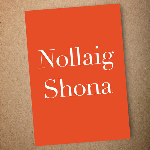 Red Nollaig Shona Christmas Card